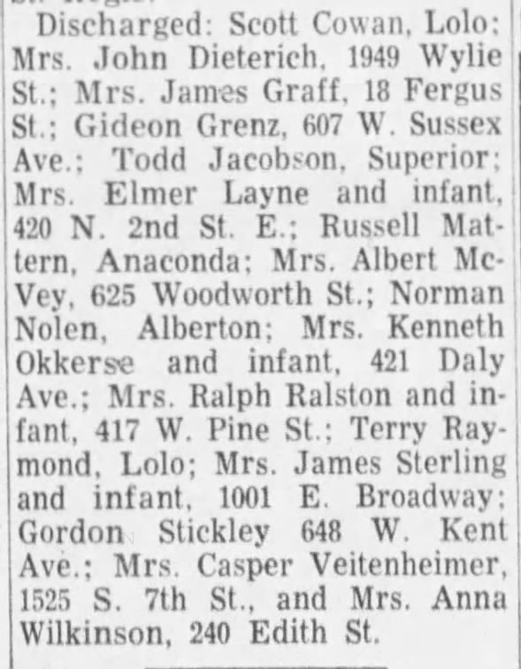 Clipping from The Missoulian